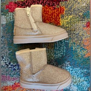 Oomphies Sparkly Gold Kids Boots